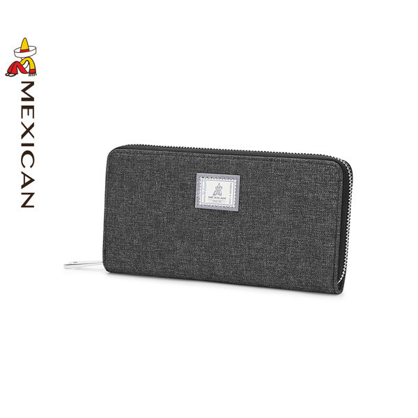 Portofel barbatesc cu logo in culoarea gri