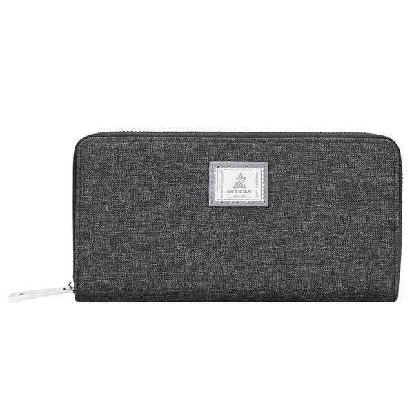 Portofel barbatesc cu logo in culoarea gri