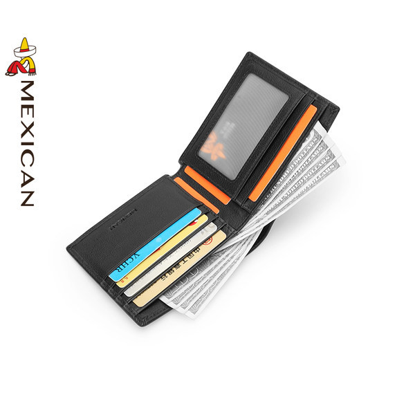 Meeste kunstnahast rahakott krediitkaartide ja arvete hoidmiseks