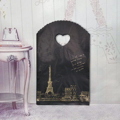 50 τμχ/παρτίδα Διάφορα μοτίβα κοσμήματα Πλαστική τσάντα σε σχήμα καρδιάς Οβάλ λαβές Μίνι τσάντα συσκευασίας δώρου Κατάστημα μικρές τσάντες αγορών