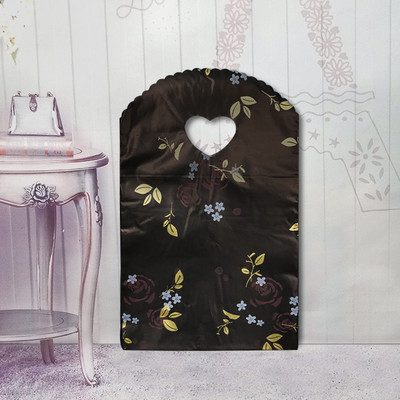 50 τμχ/παρτίδα Διάφορα μοτίβα κοσμήματα Πλαστική τσάντα σε σχήμα καρδιάς Οβάλ λαβές Μίνι τσάντα συσκευασίας δώρου Κατάστημα μικρές τσάντες αγορών