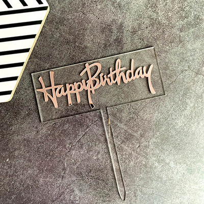 INS palju õnne sünnipäevaks akrüülist koogipealne roosa ringikujuline kahekihiline tassikoogipealne sünnipäevapeokoogikaunistusteks Baby Shower