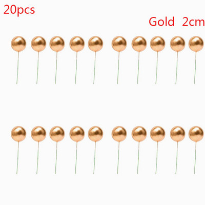 20 τεμ/παρτίδα 2-4 εκ. Μπαλάκι για τούρτα Τοπέρ Diy Cake Decor Cupcake Σημαίες κάρτας για Baby Shower Birthday Cake Toppers