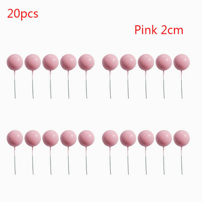 20 τεμ/παρτίδα 2-4 εκ. Μπαλάκι για τούρτα Τοπέρ Diy Cake Decor Cupcake Σημαίες κάρτας για Baby Shower Birthday Cake Toppers