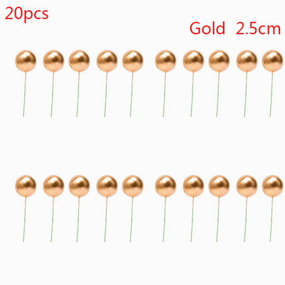 20 τεμ/παρτίδα 2-4 εκ. Μπαλάκι για τούρτα Τοπέρ Diy Cake Decor Cupcake Σημαίες κάρτας για Baby Shower Birthday Cake Toppers