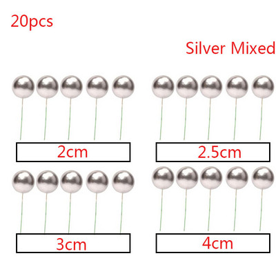 20 τεμ/παρτίδα 2-4 εκ. Μπαλάκι για τούρτα Τοπέρ Diy Cake Decor Cupcake Σημαίες κάρτας για Baby Shower Birthday Cake Toppers