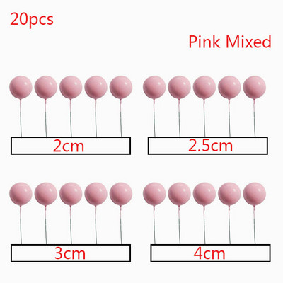 20 τεμ/παρτίδα 2-4 εκ. Μπαλάκι για τούρτα Τοπέρ Diy Cake Decor Cupcake Σημαίες κάρτας για Baby Shower Birthday Cake Toppers