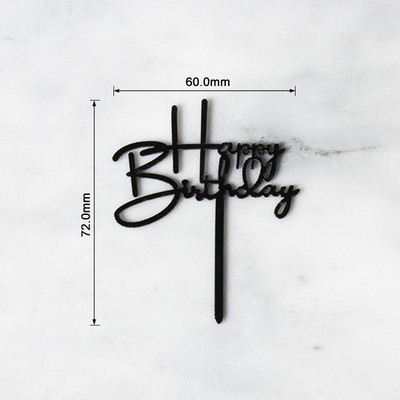 PAKEND 10 TK Mini palju õnne sünnipäevaks akrüülist tordikattega sünnipäevatordikaunistus 4 värvivalikut