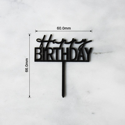 PAKEND 10 TK Mini palju õnne sünnipäevaks akrüülist tordikattega sünnipäevatordikaunistus 4 värvivalikut