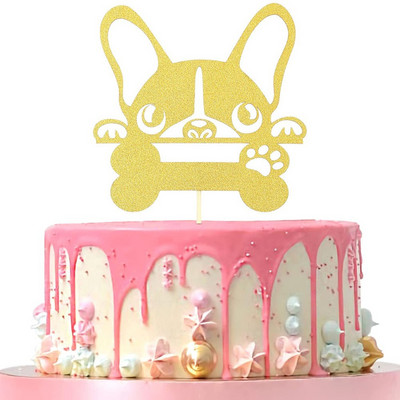 Uus lemmikloomakoera sünnipäevatort It`s My Barkday Bone Paw Print Isetehtud tordipealsed 1-aastasele koerale Sünnipäevapeo tordikaunistus