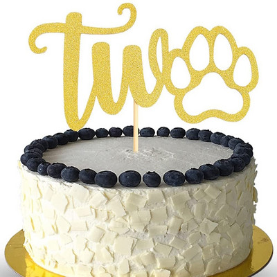 Uus lemmikloomakoera sünnipäevatort It`s My Barkday Bone Paw Print Isetehtud tordipealsed 1-aastasele koerale Sünnipäevapeo tordikaunistus