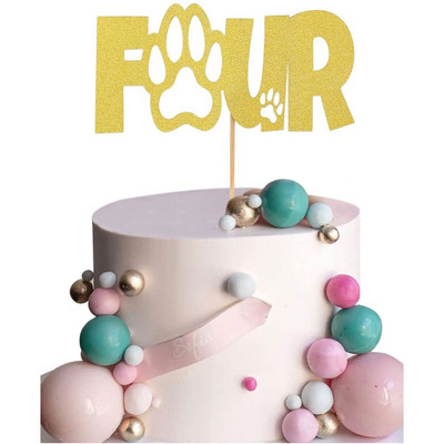 Uus lemmikloomakoera sünnipäevatort It`s My Barkday Bone Paw Print Isetehtud tordipealsed 1-aastasele koerale Sünnipäevapeo tordikaunistus