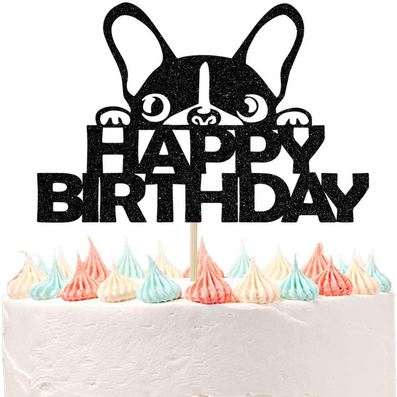 Uus lemmikloomakoera sünnipäevatort It`s My Barkday Bone Paw Print Isetehtud tordipealsed 1-aastasele koerale Sünnipäevapeo tordikaunistus