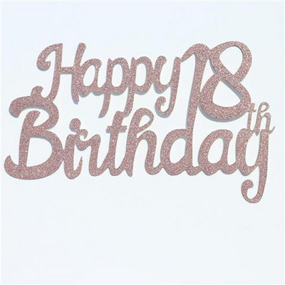 Νέο χαρτόνι Gold Number 18 40 50 13 16 21 10th Happy Brithday Cake Topper For Brithday Party Cake Decoration