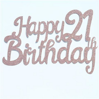 Νέο χαρτόνι Gold Number 18 40 50 13 16 21 10th Happy Brithday Cake Topper For Brithday Party Cake Decoration
