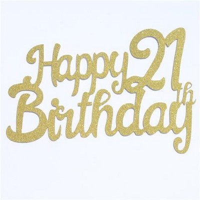 Νέο χαρτόνι Gold Number 18 40 50 13 16 21 10th Happy Brithday Cake Topper For Brithday Party Cake Decoration
