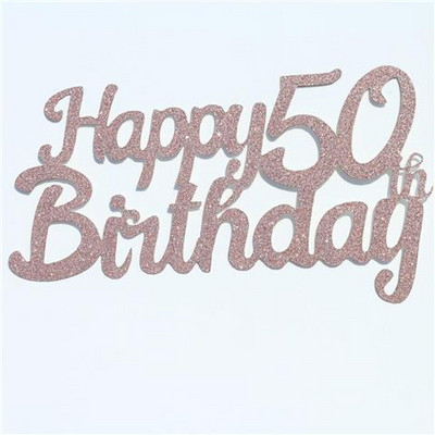 Νέο χαρτόνι Gold Number 18 40 50 13 16 21 10th Happy Brithday Cake Topper For Brithday Party Cake Decoration