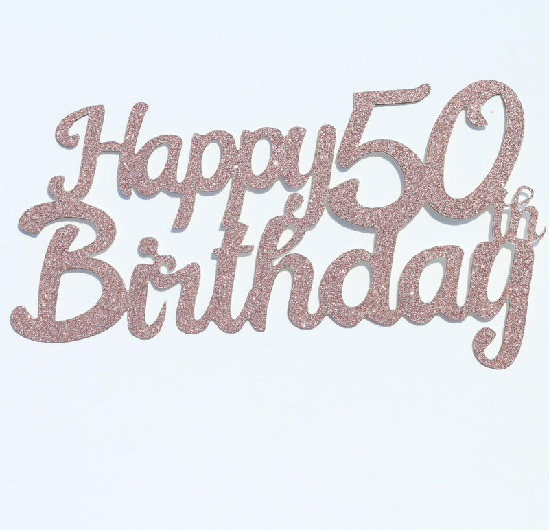 Νέο χαρτόνι Gold Number 18 40 50 13 16 21 10th Happy Brithday Cake Topper For Brithday Party Cake Decoration