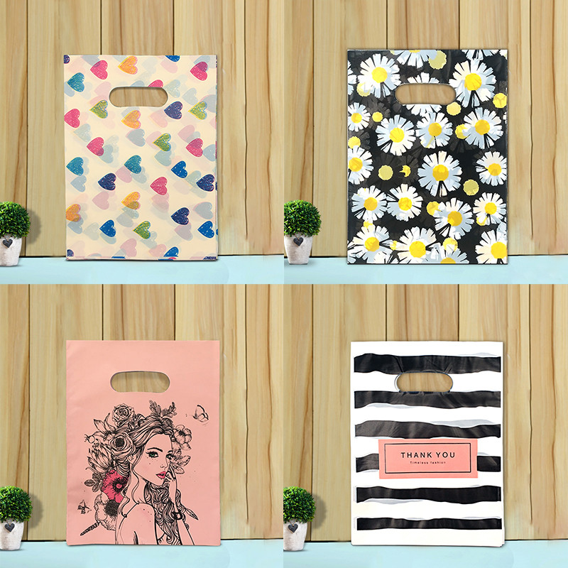 100 tk paks kilekott Ostlemisettevõtete pakendikott Polükandikott Kingituste kott riidepoe käekott Tasuta kohaletoimetamine