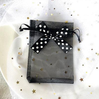 10 τμχ Τσάντα Organza Exquisite τσάντα πεταλούδας Τσάντες από νήμα κορδόνι Δίχτυ πουγκί Τσάντες συσκευασίας κοσμημάτων Δώρο γάμου