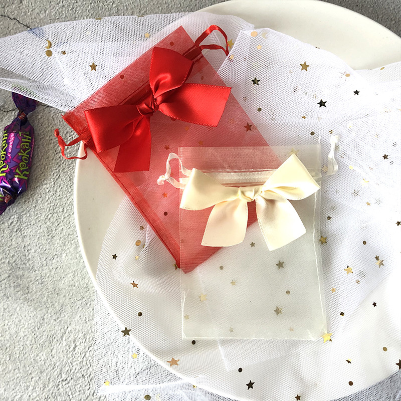 10 τμχ Τσάντα Organza Exquisite τσάντα πεταλούδας Τσάντες από νήμα κορδόνι Δίχτυ πουγκί Τσάντες συσκευασίας κοσμημάτων Δώρο γάμου