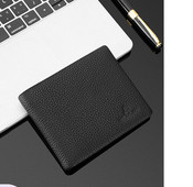 Ανδρικό πορτοφόλι από οικολογικό δέρμα με επιγραφή σε μαύρο χρώμα