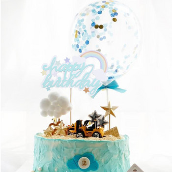 1/3/5 τεμ. Στολίδι για χαρούμενα γενέθλια κέικ Χαριτωμένα ουράνιο τόξο Cupcake Toppers Παιδικά γενέθλια Baby Shower Party Cakes Κορυφαίες προμήθειες διακόσμησης