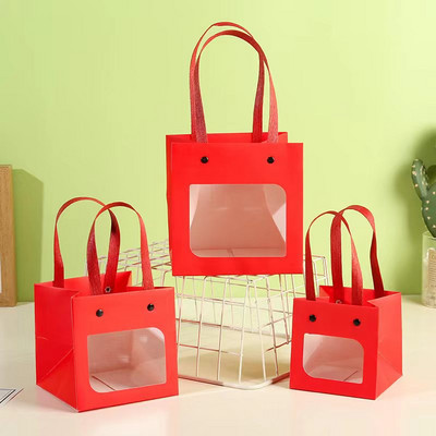 5/10 tk ruudukujulised kinkekotid pulma-sünnipäevaks ristimispeo kommikoogi suveniiride pakendikott jõupaberist kingituste käekott