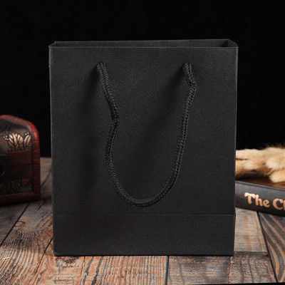 Μικρή χάρτινη τσάντα δώρου Τσάντες δώρου Kraft Mini φορητές τσάντες δώρου Τσάντες περιτυλίγματος για δώρο Μαύρη λευκή χάρτινη τσάντα Kraft