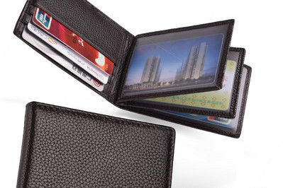 Öko-nahast rahakott - lahtritega dokumentide jaoks