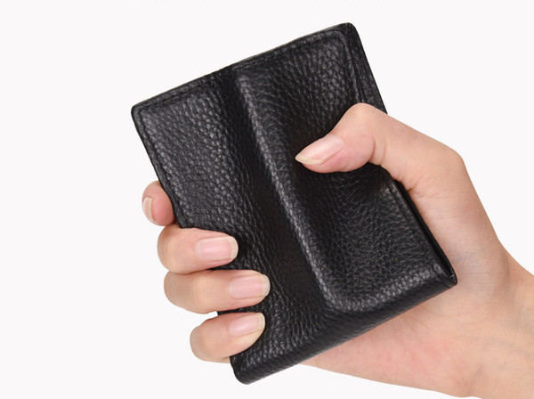 Öko-nahast rahakott - lahtritega dokumentide jaoks