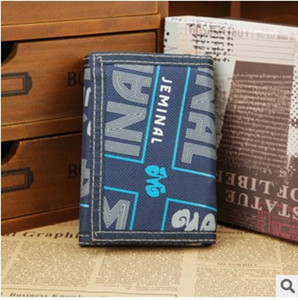 Portofel bărbătesc din material textil cu închidere cu velcro