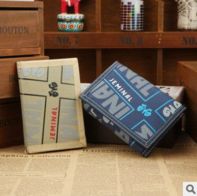 Portofel bărbătesc din material textil cu închidere cu velcro