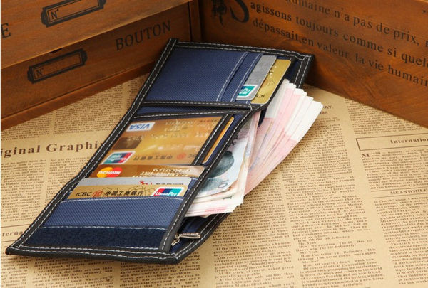 Portofel bărbătesc din material textil cu închidere cu velcro