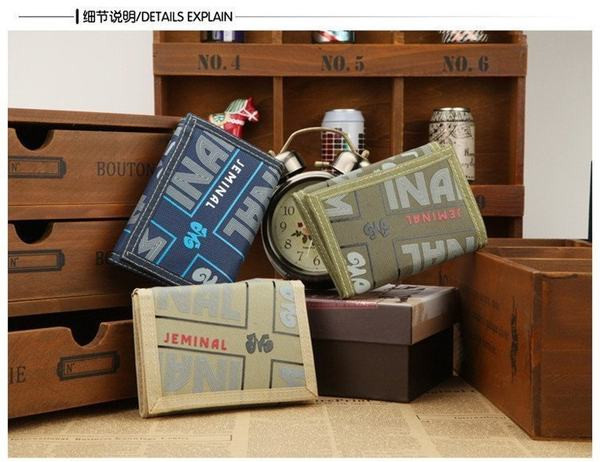 Portofel bărbătesc din material textil cu închidere cu velcro