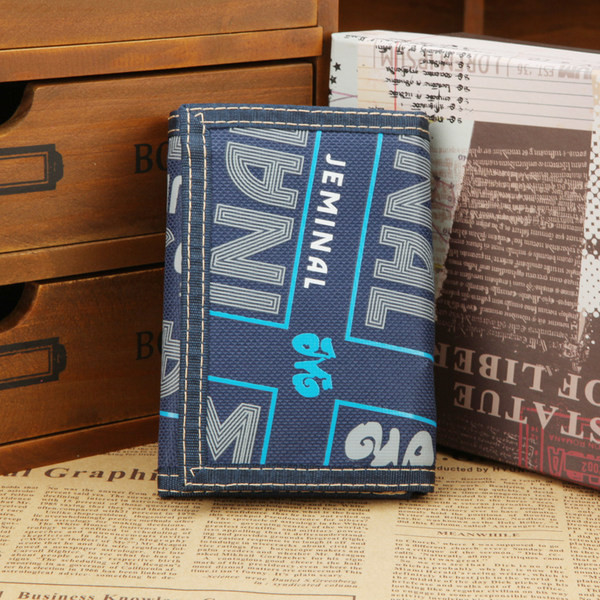 Portofel bărbătesc din material textil cu închidere cu velcro