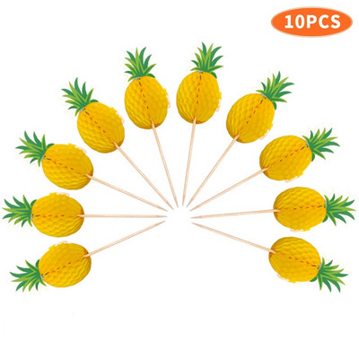 Topper pentru tort de aniversare cu flamingo din Hawaii Glod acrilic flamingo nucă de cocos pentru decorare pentru tort de vară, rechizite pentru petreceri de la mulți ani