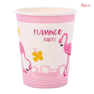 Topper pentru tort de aniversare cu flamingo din Hawaii Glod acrilic flamingo nucă de cocos pentru decorare pentru tort de vară, rechizite pentru petreceri de la mulți ani