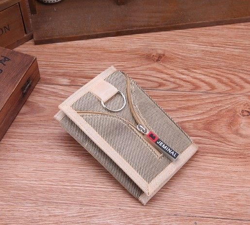 Portofel textil cu fermoar