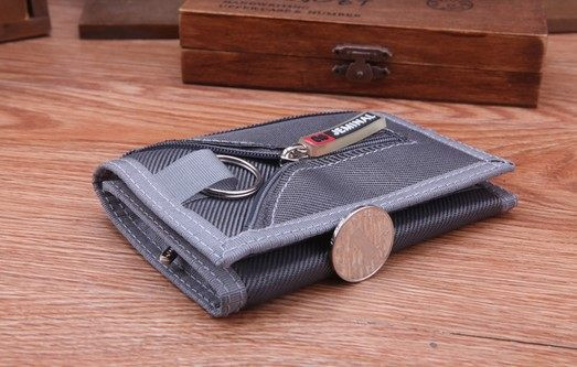 Portofel textil cu fermoar