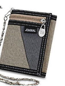 Muški platneni novčanik s patentnim zatvaračem