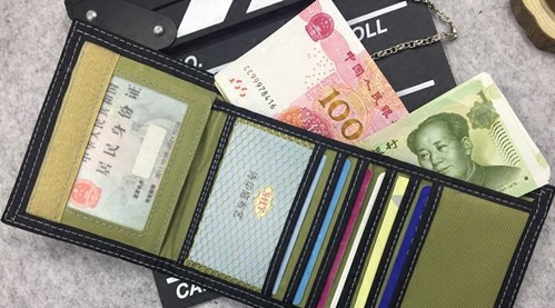 Muški platneni novčanik s patentnim zatvaračem