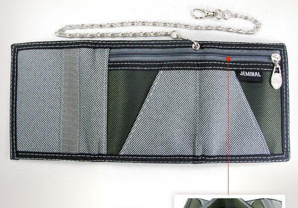 Muški platneni novčanik s patentnim zatvaračem