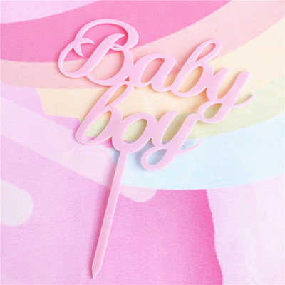 Νέο Baby Happy Birthday Cake Topper Χρυσό ασημί ακρυλικό Παιδικό πάρτι γενεθλίων για τούρτα για στολισμό επιδόρπιο Baby Shower Cake