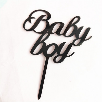 Νέο Baby Happy Birthday Cake Topper Χρυσό ασημί ακρυλικό Παιδικό πάρτι γενεθλίων για τούρτα για στολισμό επιδόρπιο Baby Shower Cake