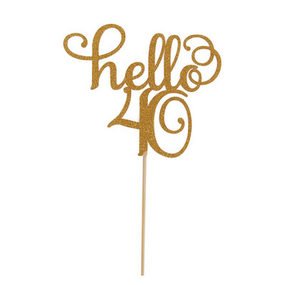 1PC Topper pentru tort de aniversare cu sclipici auriu Toppers pentru cupcake Articole pentru decorare tort pentru petrecere de nuntă Bună ziua 30 21 40 50 60 Cadou de ziua de naștere