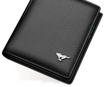 Ανδρικό πορτοφόλι - από οικολογικό δέρμα σε δύο χρώματα