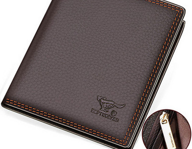 Ανδρικό πορτοφόλι - από οικολογικό δέρμα σε δύο χρώματα