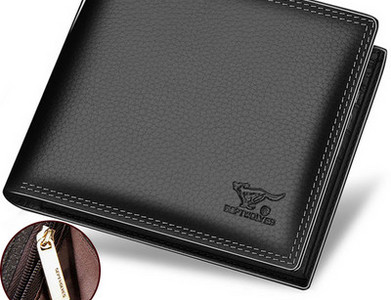 Ανδρικό πορτοφόλι - από οικολογικό δέρμα σε δύο χρώματα