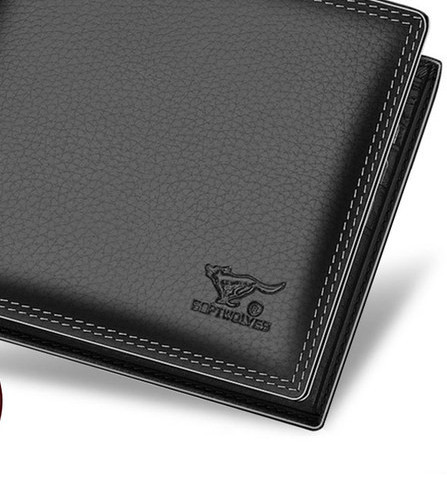 Ανδρικό πορτοφόλι - από οικολογικό δέρμα σε δύο χρώματα